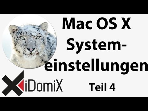 Mac OS X Systemeinstellungen / System Teil 10 Umsteiger / Einsteiger / Switcher