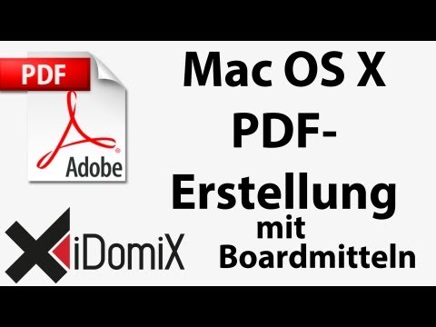 Mac OS X PDF-Erstellung mit Bordmitteln Teil 11 Umsteiger / Einsteiger / Switcher