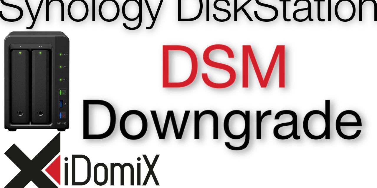 Synology DiskStation DSM Downgrade durchführen